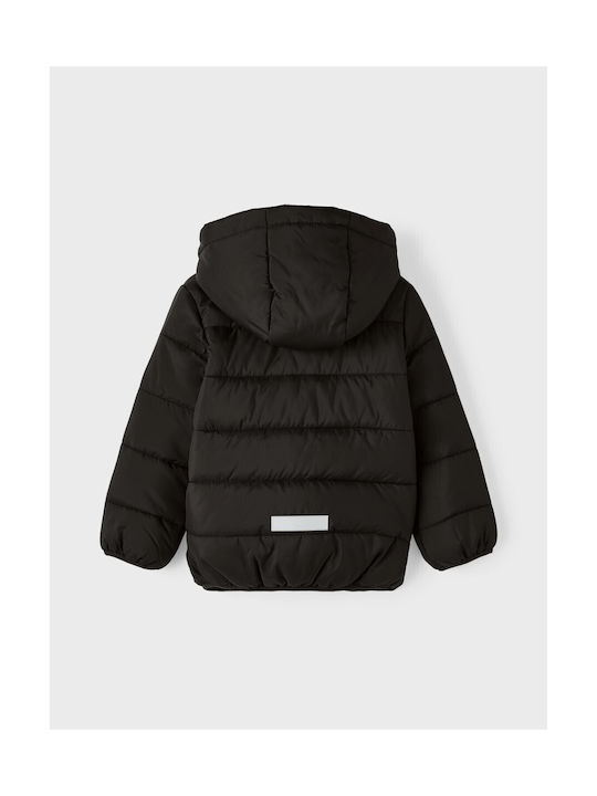 Name It Boys Casual Jacket Black with Ηood