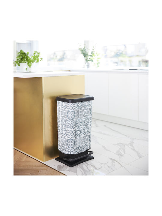 Dimitracas Paso Κάδος Απορριμμάτων Πλαστικός με Πεντάλ Tiles 40lt