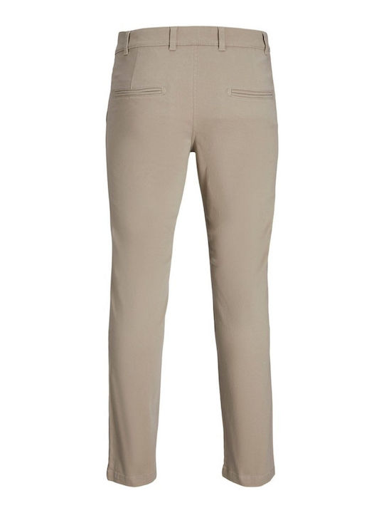 Trousers Chino Elastic in Slim Fit Beige