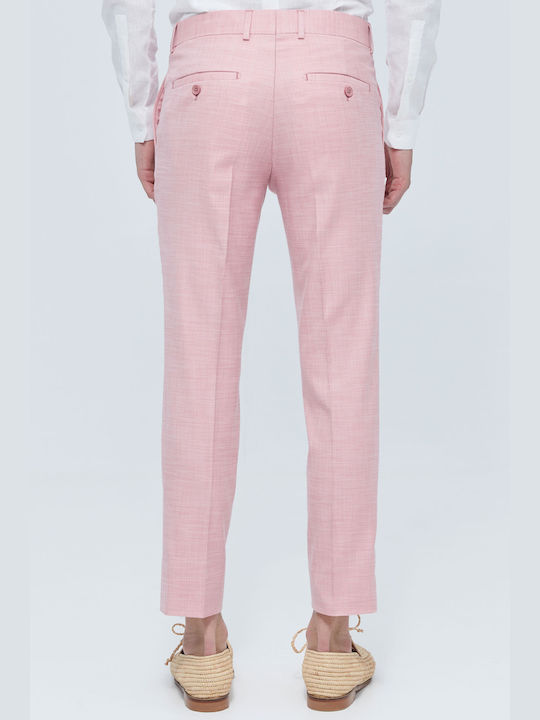 Aristoteli Bitsiani Men's Trousers in Slim Fit Pink