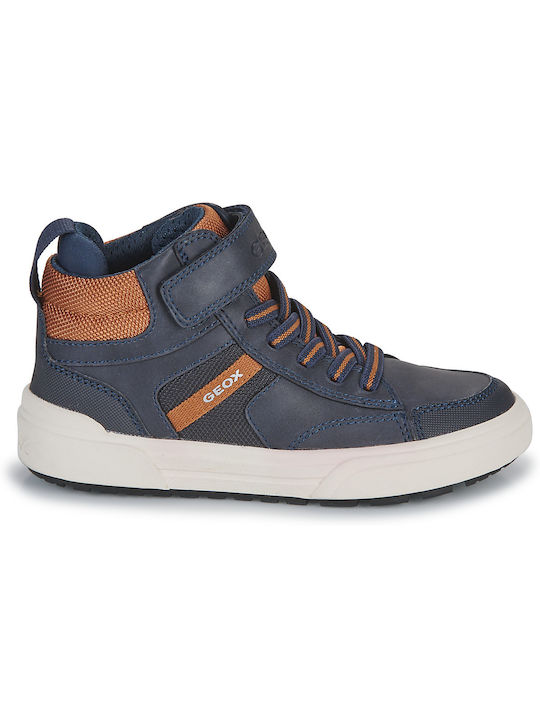 Geox Weemble Kids Sneakers High Anatomic with Scratch Navy Blue