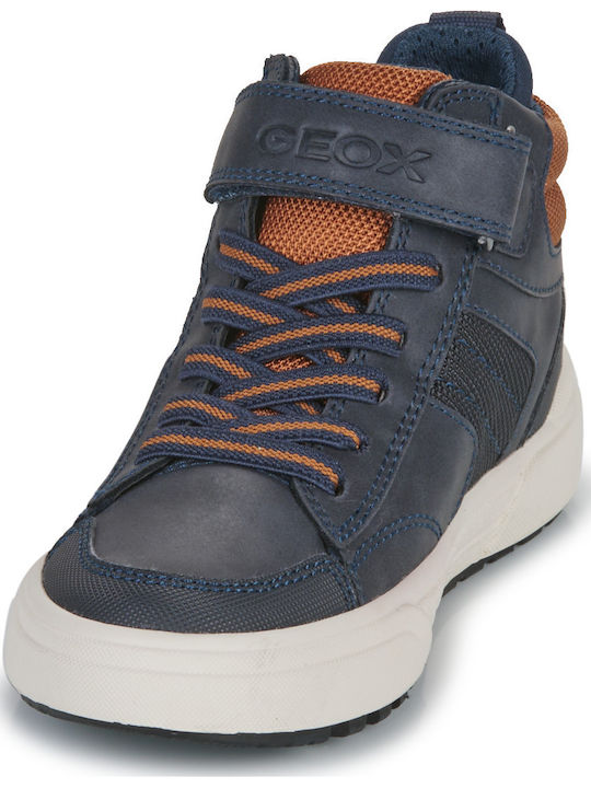 Weemble Παιδικά Sneakers High Ανατομικά με Σκρατς Navy Μπλε