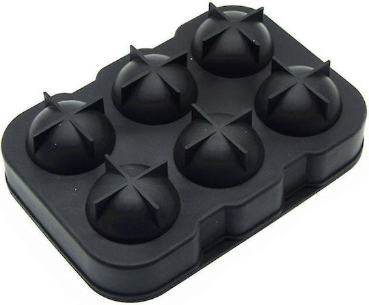 Viosarp Ice Cube Mold Round Silicone 6 Slots Gray 5206753041023