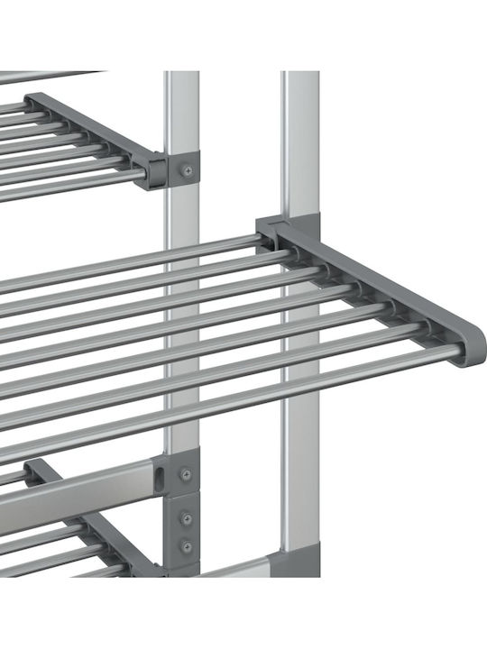 vidaXL Folding Floor Clothes Drying Rack Made of Aluminum with 36m Hanging Length