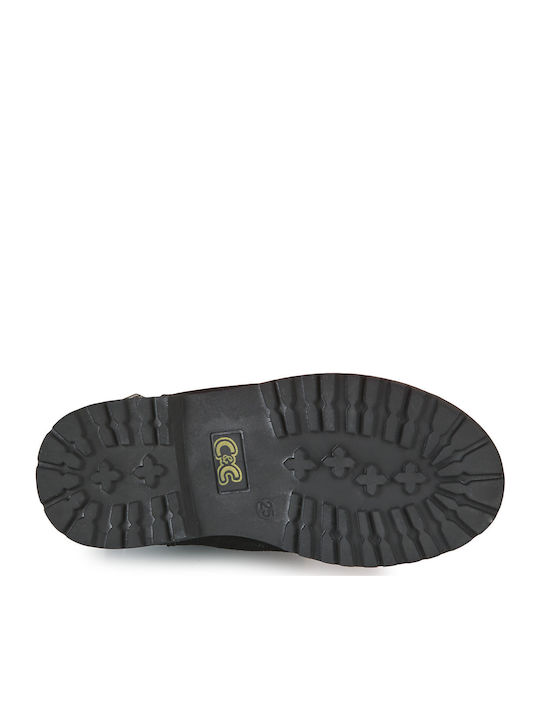 Suede Kinderstiefel Schwarze