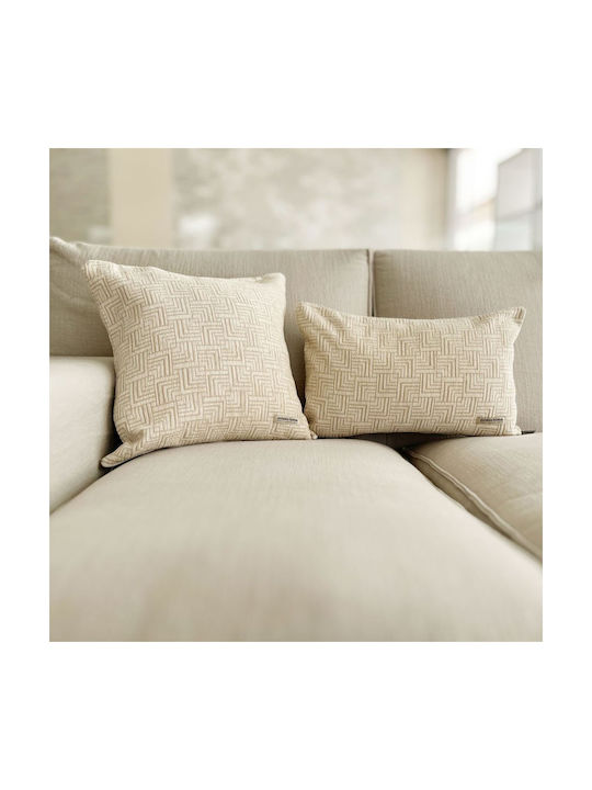 Aslanis Home Decorative Pillow Case New Maze Beige 30x50cm.