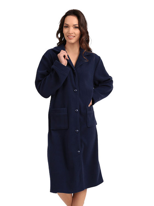 Lydia Creations Winter Women's Fleece Robe Blue
