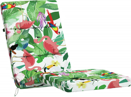 vidaXL Waterproof Sunbed Cushion with Backrest Multicolour 2 Pieces 55x180cm