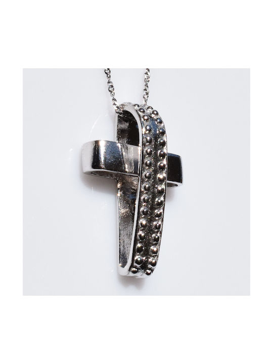 Bizoutaki Cross from Rose Silver with Chain