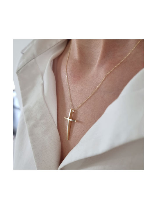 Arapinis Damen Gold Kreuz 9K mit Kette