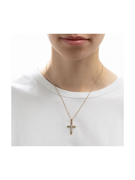 Eforo Men's Gold Cross 14K