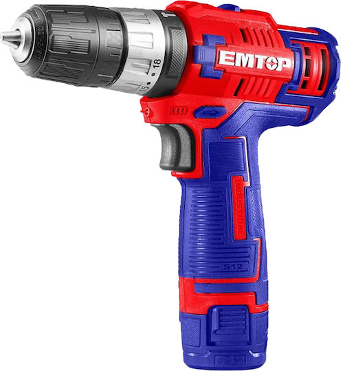 Emtop ECIDL12622 Κρουστικό Δραπανοκατσάβιδο Μπαταρίας 12V 2x1.5Ah