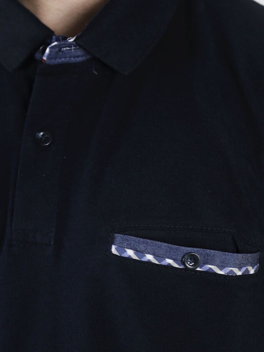 Polo Kurzarmbluse Marineblau