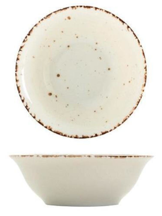 Porcelain Salad Bowl Beige 19x19cm