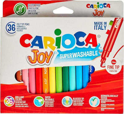 Carioca Joy Washable Drawing Markers Thin Set 36 Colors (6 Packages) 40616