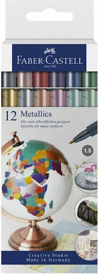 Faber-Castell Metallics Маркери за рисуване 1.5мм Комплект 12бр