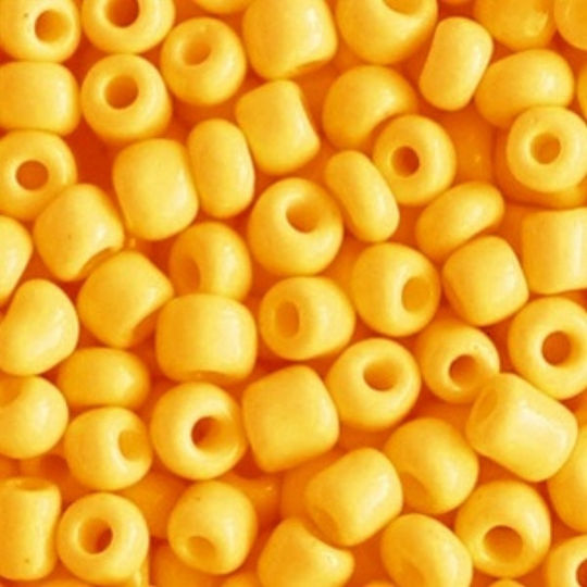 Craft Bead Yellow Seed Beads 6/0 Yellow Warm 4mm 10gr