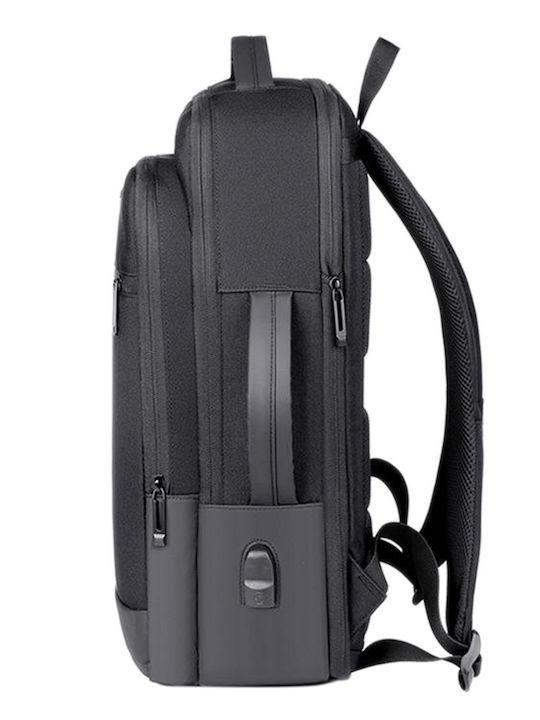 Playbags Collection Αδιάβροχη Τσάντα Πλάτης για Laptop 15.6" με Θύρα USB σε Μαύρο χρώμα