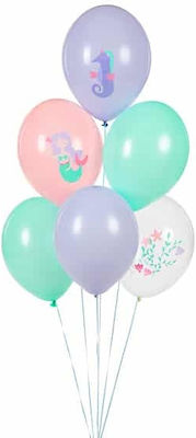 Set 6 Ballons Latex Mehrfarbig 30cm