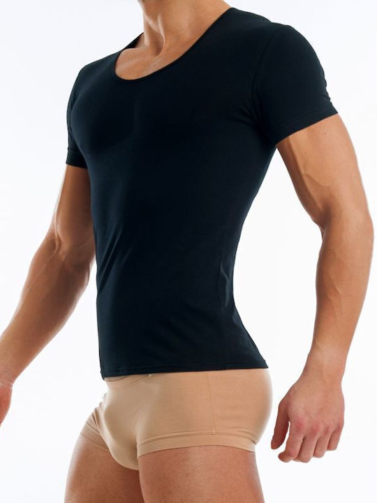 Modus Vivendi Men's Short Sleeve Undershirt Black