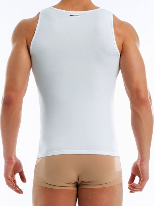 Men's Sleeveless Undershirt White