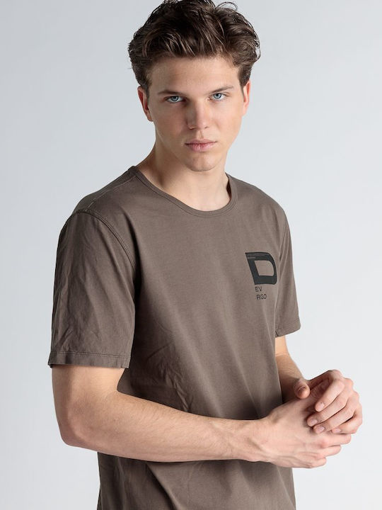 Devergo Herren T-Shirt Kurzarm Braun