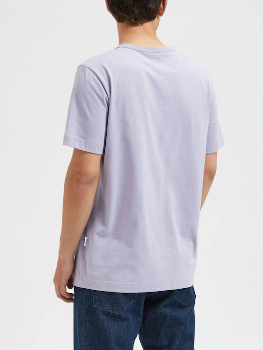 Selected Men's Short Sleeve T-shirt Purple