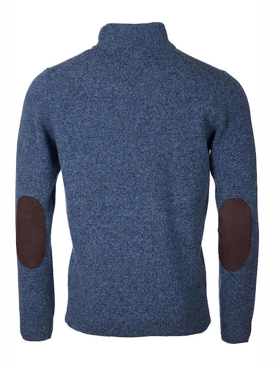 Barbour Men's Long Sleeve Sweater with Zipper Blue