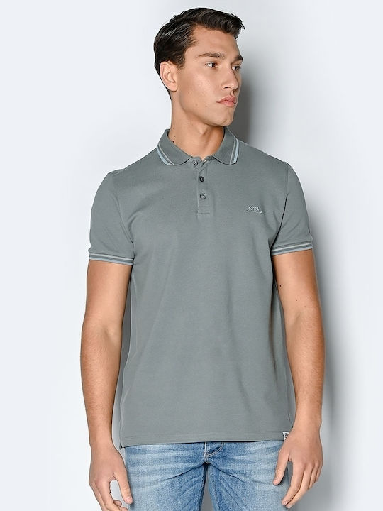 Camaro Men's Short Sleeve Blouse Polo Petrol Blue