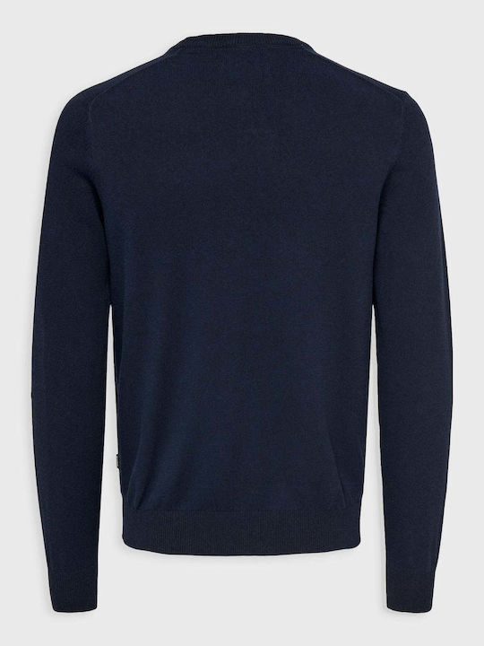 Only & Sons Men's Long Sleeve Sweater Navy Blue