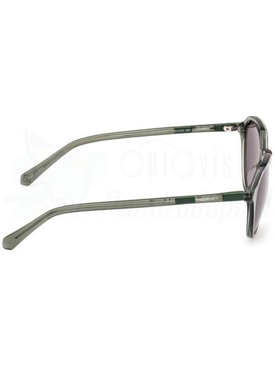 Gant Men's Sunglasses with Green Plastic Frame and Green Lens GA7224 96N