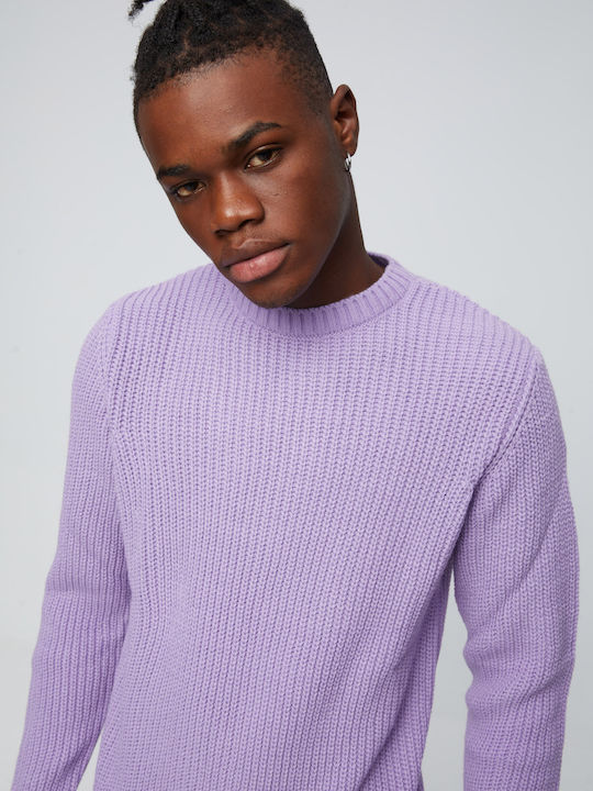 Aristoteli Bitsiani Men's Long Sleeve Sweater Purple