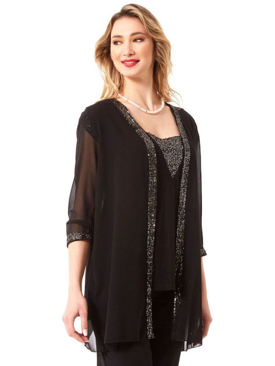 Anna Raxevsky Summer Tunic Short Sleeve Black