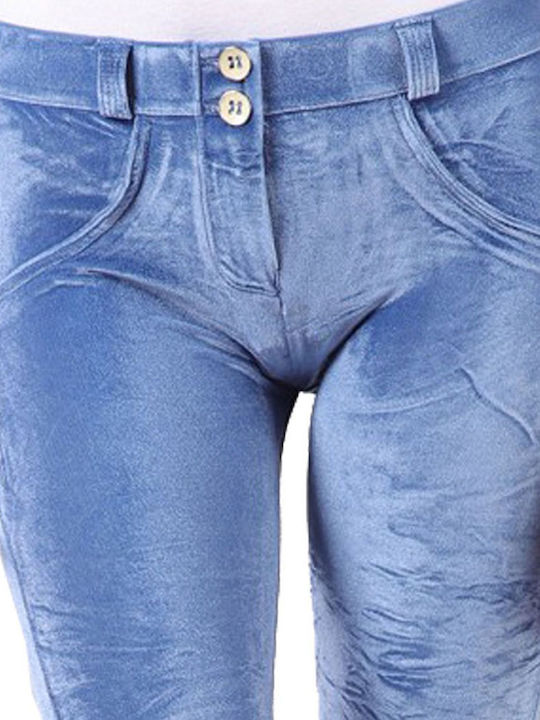 Freddy Γυναικείο Υφασμάτινο Παντελόνι Push-up Super Skinny Fit Μπλε