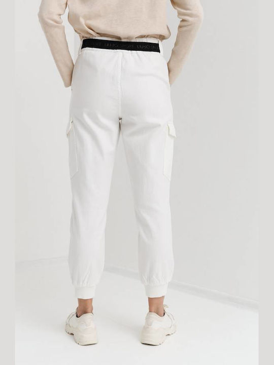 Liu Jo Women's Fabric Cargo Trousers White