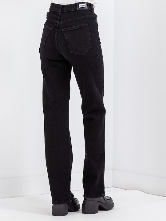 Dr Denim Women's Jean Trousers in Straight Line Black