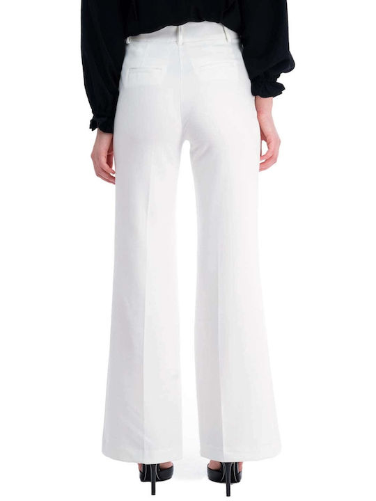 MY T Women's Fabric Trousers White