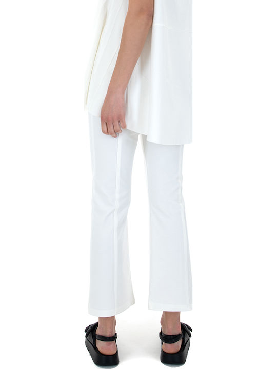 PANTS Damen Hoch tailliert Stoff Hose Weiß
