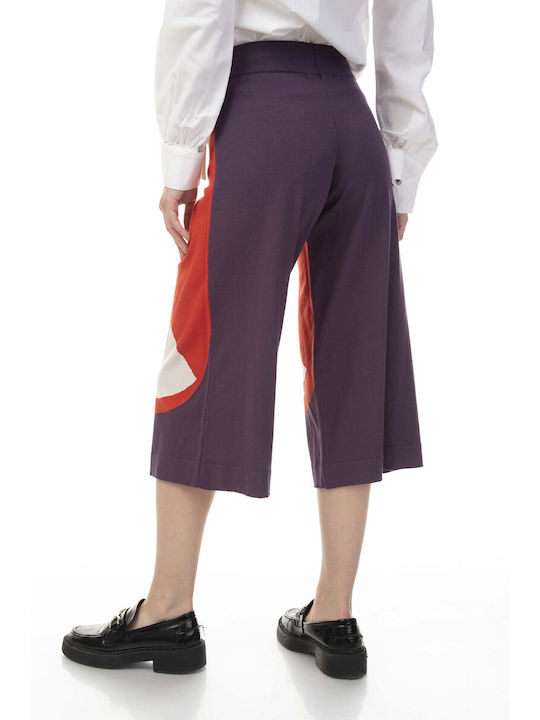 Raffaella Collection Γυναικείο Υφασμάτινο Παντελόνι με Λάστιχο Κόκκινο