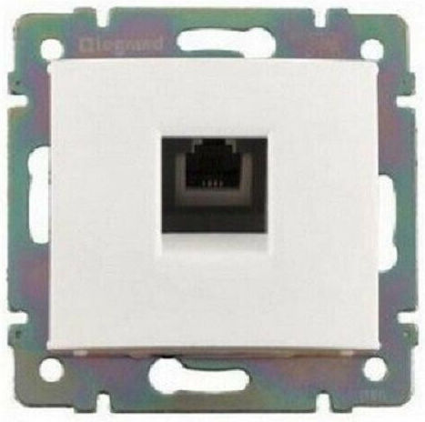 Legrand Valena Μονή Πρίζα Δικτύου RJ45 χωρίς Πλαίσιο Τύπου Cat6 σε Λευκό Χρώμα 774246