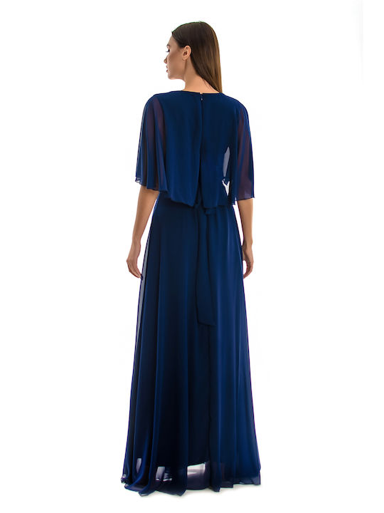 Farmaki Maxi Kleid für Hochzeit / Taufe Marineblau