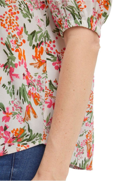 Women's Floral Short Sleeve Shirt