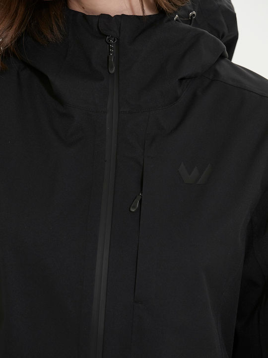 Kurz Damen Puffer Jacke Winddicht Schwarz