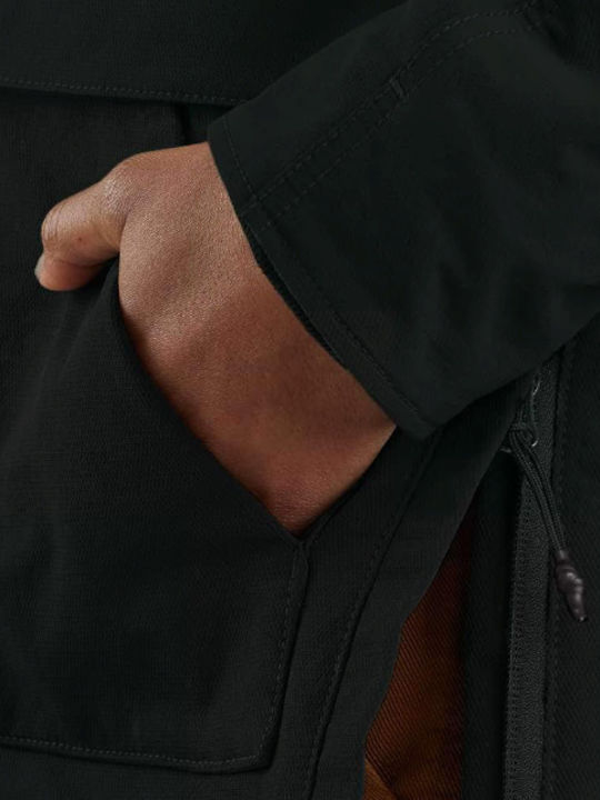Scurtă Jachetă de femei Puffer Waterproof Negru