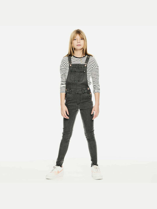 Garcia Jeans Girls Denim Dungaree Gray