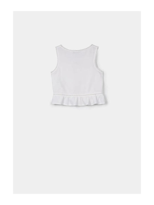 Tiffosi Children's Crop Top Sleeveless White