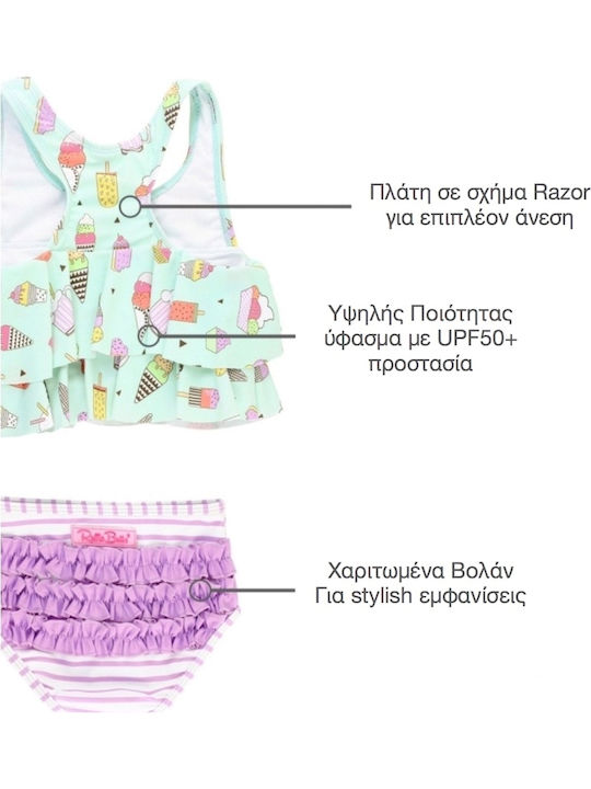 Ruffle Butts Costum de baie pentru copii Bikini Violet