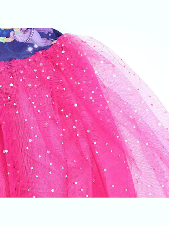 Kinderkleid Kurzärmelig Tüll Fuchsie