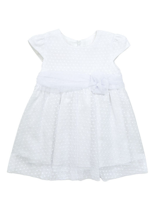 Babylon Kids Dress Tulle Polka Dot White