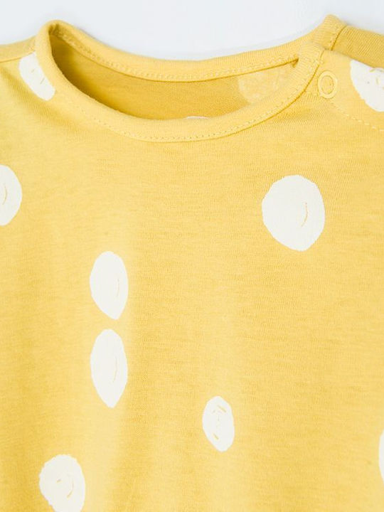 Cool Club Mädchen Kleid Polka Dot Langärmelig Gelb